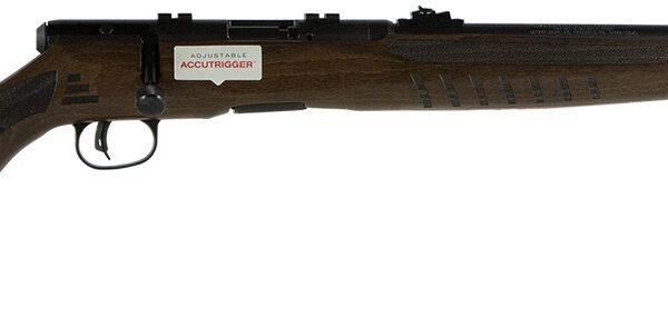 Savage Arms 70810 B Series G Full Size 17 HMR 10+1 21″ Matte Black Sporter Barrel, Matte Black Drilled & Tapped Carbon Steel Receiver, Satin Hardwood Fixed Stock, Right Hand