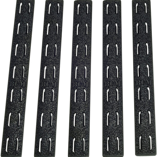 BCM KMRRPBLK5 Rail Panel Kit  AR Platform KeyMod 5.55″ Black Polymer 5 Pack