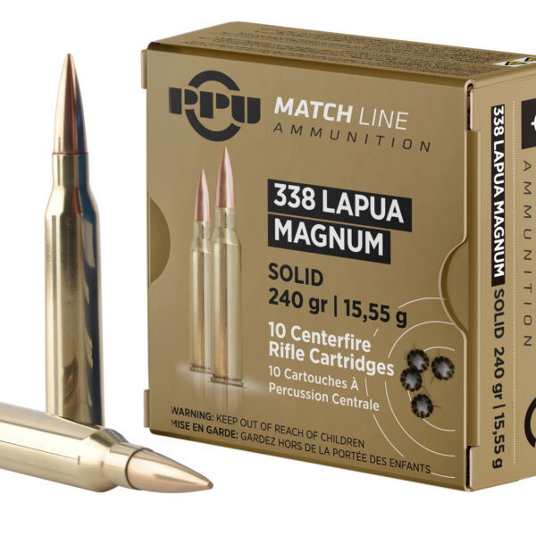 PPU PPM338 Match 338LapuaMag 240gr Copper Solid 10 Per Box/20 Case