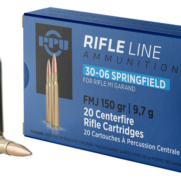 PPU PP3006G Standard Rifle 30-06Springfield 150gr Full Metal Jacket 20 Per Box/10 Case