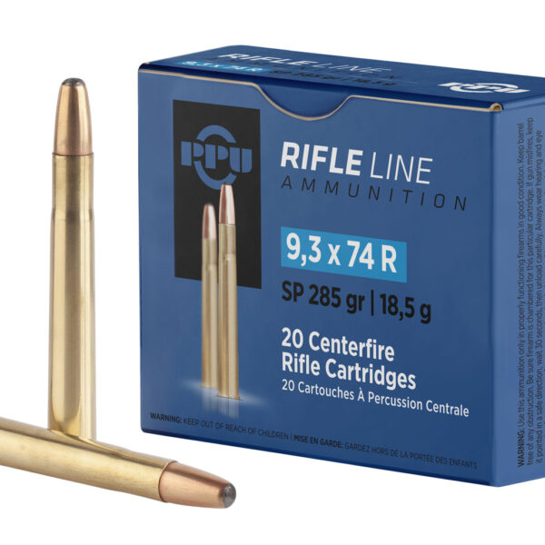 PPU PP9374 Metric Rifle 9.3mmx74R 285gr Soft Point 20 Per Box/10 Case