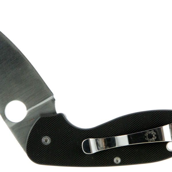 Spyderco C216GP Efficient  2.98″ Folding Drop Point Plain 8Cr13MoV SS Blade Black G10 Handle Includes Pocket Clip