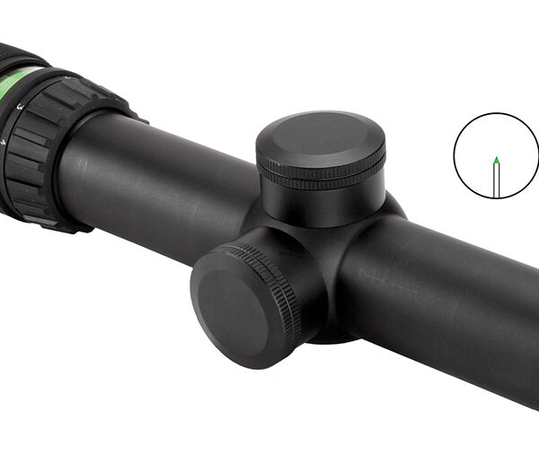 Trijicon 200057 AccuPoint Black Hardcoat Anodized 1-4x 24mm 30mm Tube Illuminated Green Triangle Post Reticle