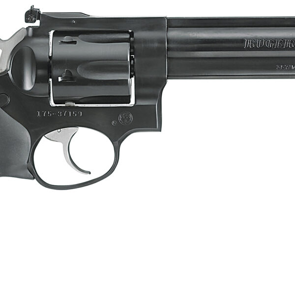 Ruger 1704 GP100  Medium Frame 357 Mag 6rd 6″ Blued Alloy Steel Barrel, Cylinder & Frame, Hogue Monogrip, Transfer Bar Safety, Exposed Hammer