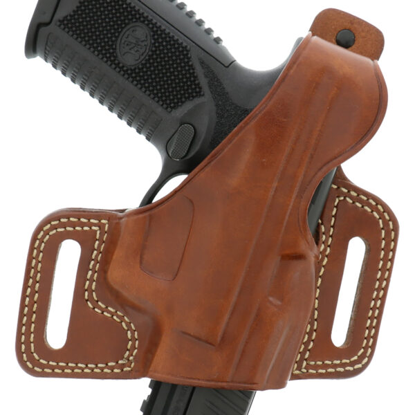 Galco SIL212 Silhouette  OWB Tan Leather Belt Slide Fits 1911 Fits 3.50″ Barrel Right Hand