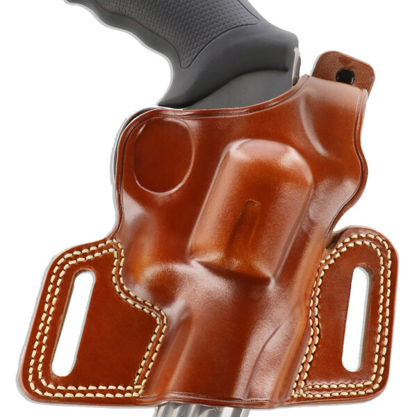 Galco SIL104 Silhouette  OWB Tan Leather Belt Slide Fits Ruger GP100 Fits S&W L Frame Fits 3-4.25″ Barrel Right Hand
