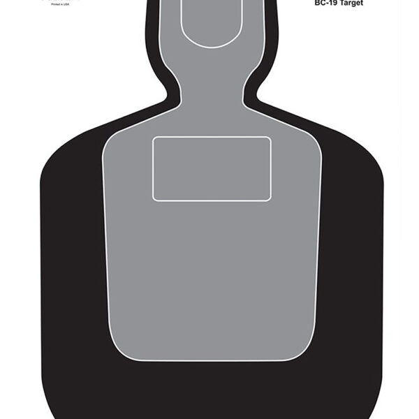 Birchwood Casey 37007 EZE-Scorer BC-19 Silhouette Paper Hanging Universal 12″ x 18″ Black/Gray/White 100 Per Pkg