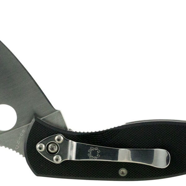 Spyderco C136GP Persistence  2.77″ Folding Drop Point Plain 8Cr13MoV SS Blade Black G10 Handle Includes Pocket Clip