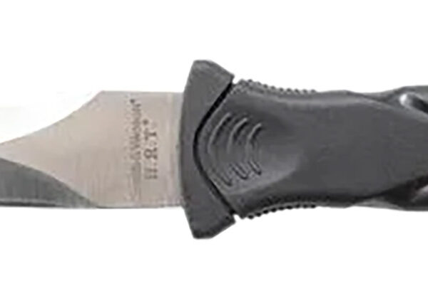 Smith & Wesson Knives SWHRT3 H.R.T.  3.50″ Fixed Spear Point Plain Black TPR Handle Includes Sheath 7.5″ OAL