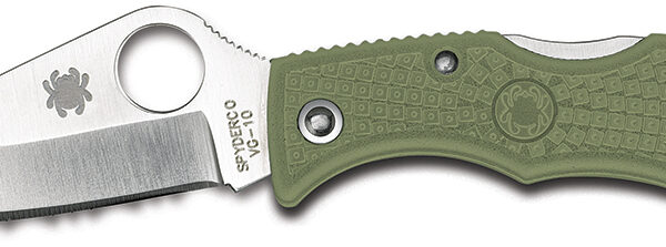 Spyderco LFGP3 Ladybug 3  1.94″ Folding Clip Point Plain VG-10 SS Blade Foliage Green FRN Handle