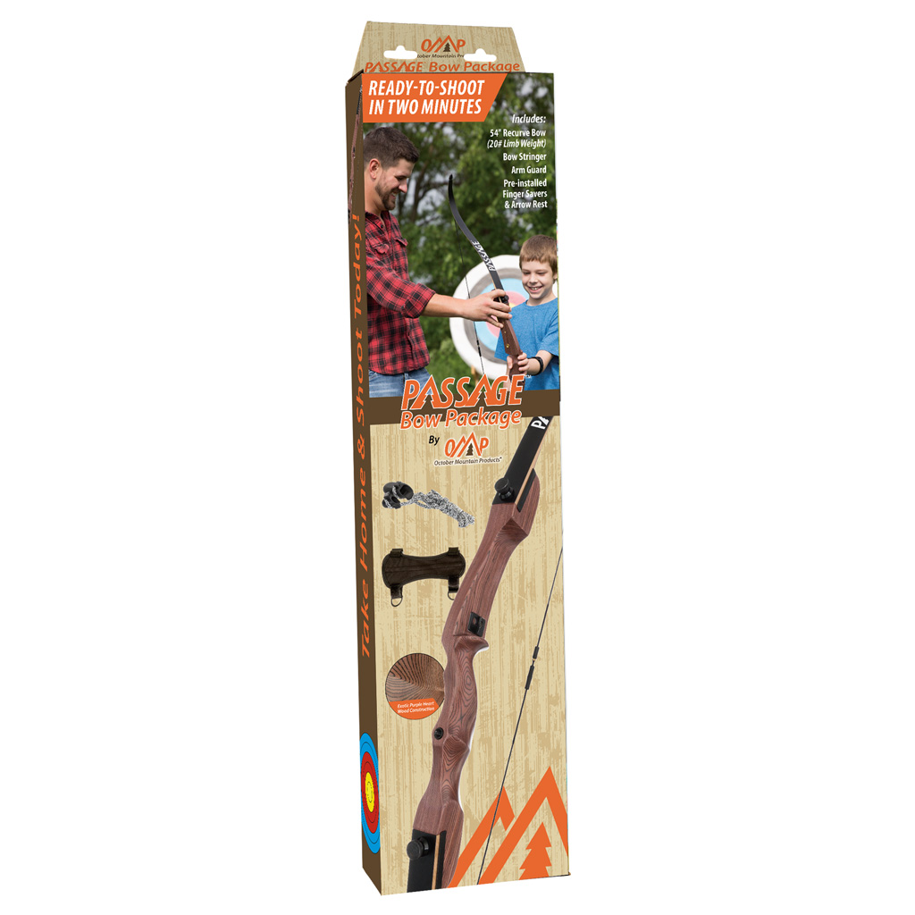 October Mountain Passage Recurve Bow Package 54 in. 20 lbs. RH No Arrows or Quiver - Image 2