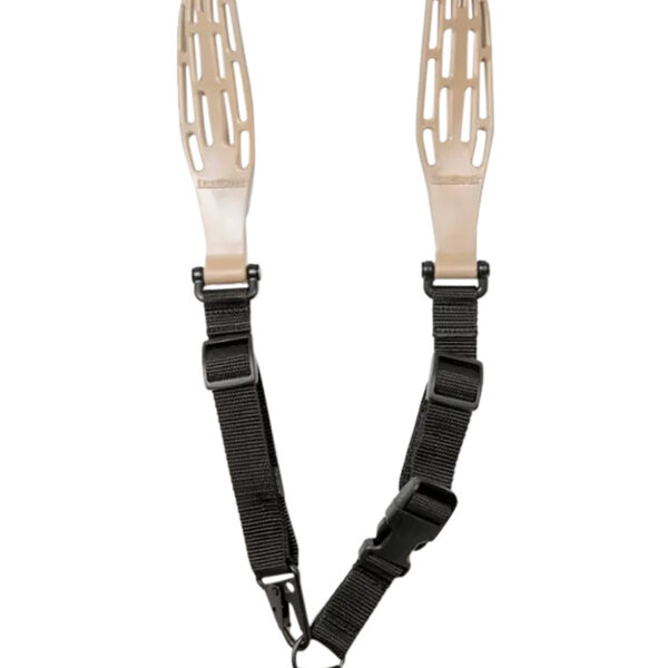 Limbsaver 12140 Tactical Sling Tan w/ Black Strap Nylon 48″ OAL 1″ W & Adjustable One-Two Point Design