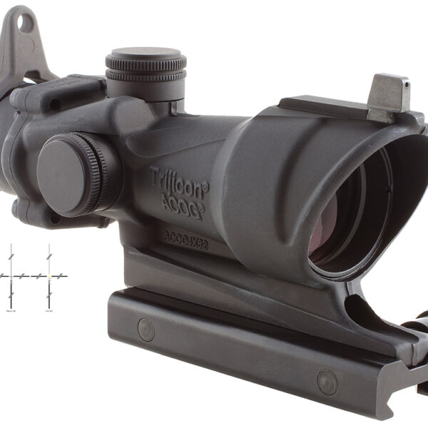 Trijicon 100092 ACOG Black Hardcoat Anodized 4x32mm Illuminated Amber Crosshair .308/7.62 BDC Reticle