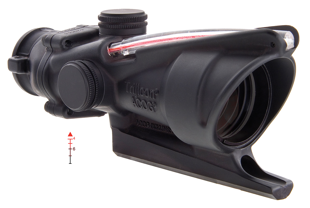 Trijicon 100213 ACOG Black Hardcoat Anodized 4x32mm Illuminated Red Triangle Post Reticle