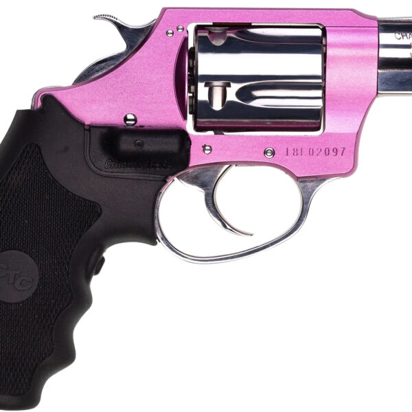 Charter Arms 53832 Undercover Lite Chic Lady Small 38 Special 5 Shot 2″ High Polished Stainless Steel Barrel & Cylinder, Pink Aluminum Frame w/Black Crimson Trace Laser Grip, Exposed Hammer