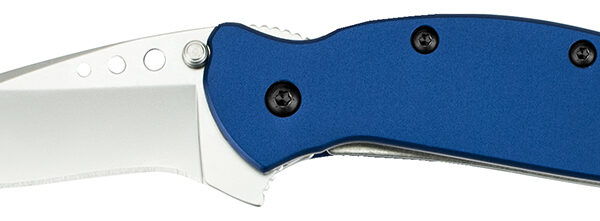 Kershaw 1620NB Scallion  2.40″ Folding Drop Point Plain Bead Blasted 420HC SS Blade Navy Blue Anodized Aluminum Handle Includes Pocket Clip