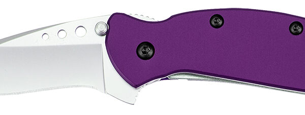 Kershaw 1620PUR Scallion  2.40″ Folding Drop Point Plain Bead Blasted 420HC SS Blade Purple Anodized Aluminum Handle Includes Pocket Clip