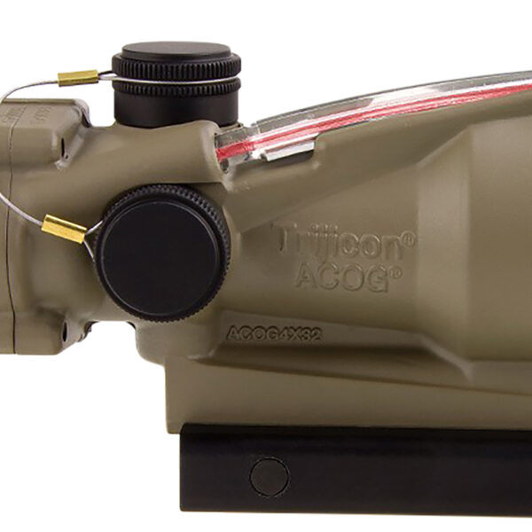 Trijicon 100310 ACOG Flat Dark Earth 4x32mm Illuminated Red Chevron .223/5.56 BDC Reticle