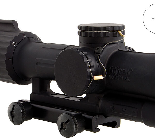 Trijicon 1600000 VCOG Black Hardcoat Anodized 1-6x 24mm LED Illuminated Red Segmented Circle w/Crosshair 223 55gr Reticle