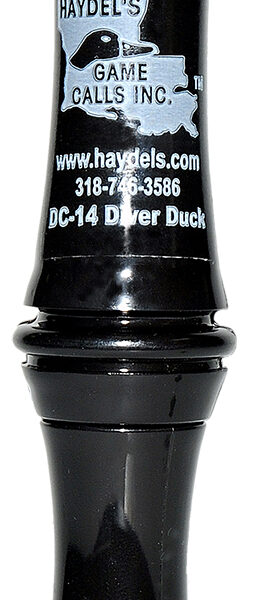 Haydel’s Game Calls DC14 Diver Duck  Open Call Attracts Ducks Black Acrylic