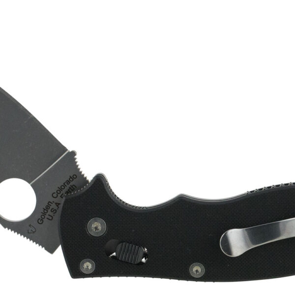 Spyderco C101GP2 Manix 2  3.37″ Folding Drop Point Plain CPM S30V SS Blade Black G10 Handle Includes Pocket Clip