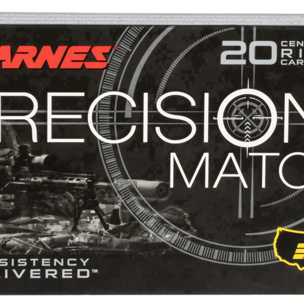 Barnes Bullets 30728 Precision Match 338Lapua Mag 300gr Open Tip Match Boat Tail 20 Per Box/10 Case