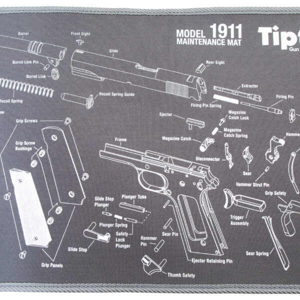 Tipton 558680 Maintenance Mat  Black/Gray Neoprene Top w/Rubber Back 11″x17″ 1911 Parts Diagram