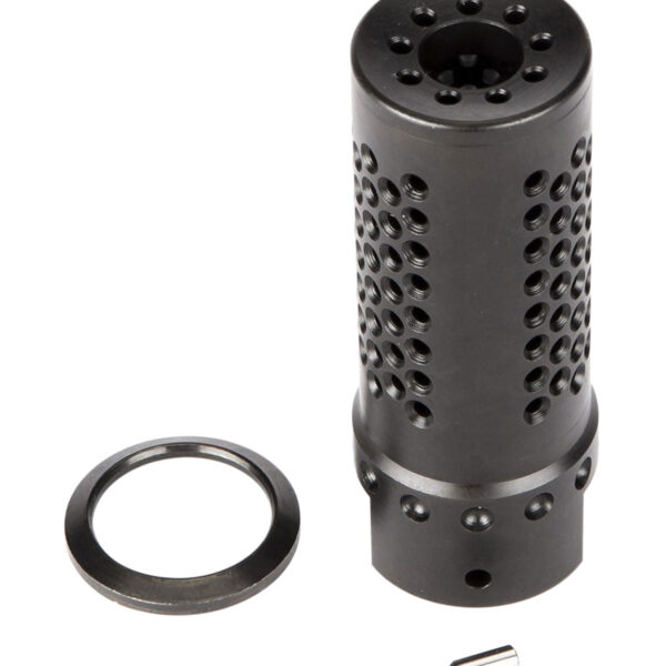 Spikes Tactical SBV1019 Dynacomp Extreme Muzzle Brake Black Nitride 416R Stainless Steel with 5/8″-24 tpi Threads & 2.25″ OAL for 308 Win