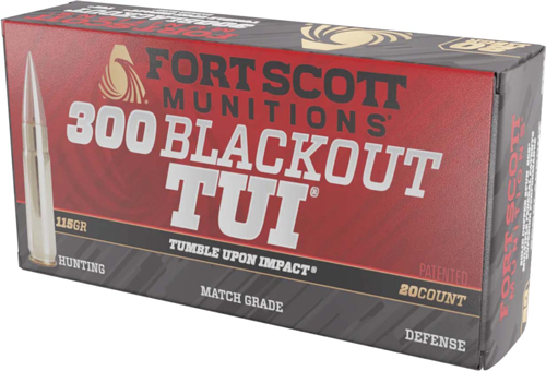 FORT SCOTT 300 AAC 115GR TUI – SOLID COPPER 20RD 25BX/C