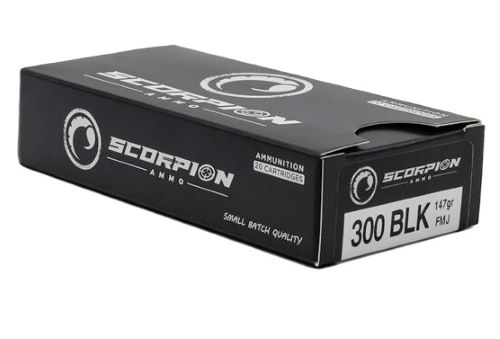 SCORPION 300 BLACKOUT – 147GR FMJ 20RD 10BX/CS