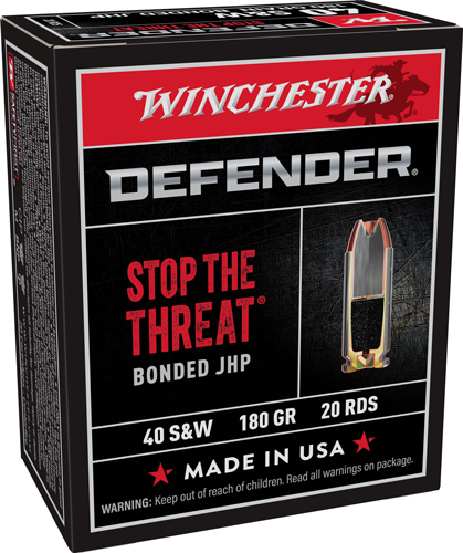 WINCHESTER SUPREME ELITE 40 SW – 180GR PDX1 DEF 20RD 10BX/CS
