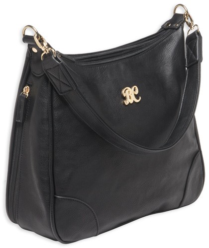 BULLDOG CONCEALED CARRY PURSE – HOBO STYLE BLACK W/BLACK TRIM