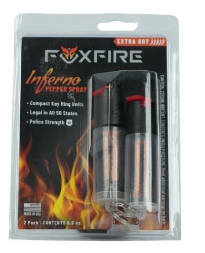 FOX LABS FOXFIRE INFERNO – PEPPER SPRAY TWIN PACK KEYRING