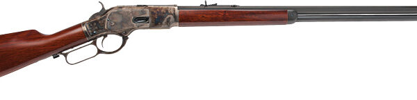CIMARRON 1873 LONG RANGE 45LC – 30″ OCTAGON CC/BLUED WALNUT