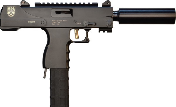 MPA DEFENDER 9MM SIDE-COCKER – 4.5″ THREADED BLACK 30RD