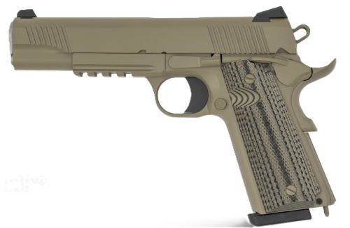 TISAS 1911 RAIDER 9MM – 5″ BBL G10 W/ RAIL 2-9RD FDE