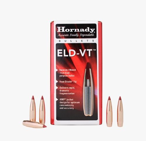 HORNADY BULLETS 22 CAL .224 – 69GR. ELD-VT 100CT 25BX/CS