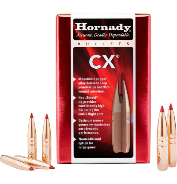 HORNADY BULLETS 6.5MM .264 – 90GR CX 50CT 25BX/CS