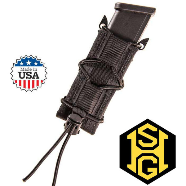 Single Pistol Taco Magazine Pouch with Molle Black