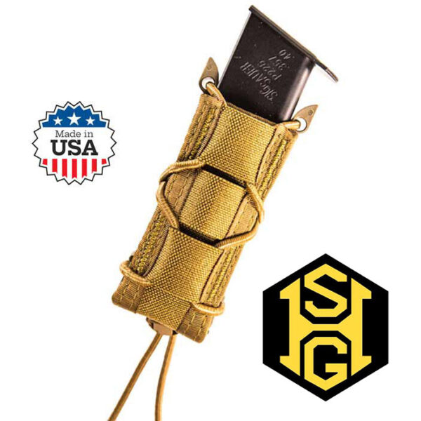 Single Pistol Taco Magazine Pouch with Molle Coyote