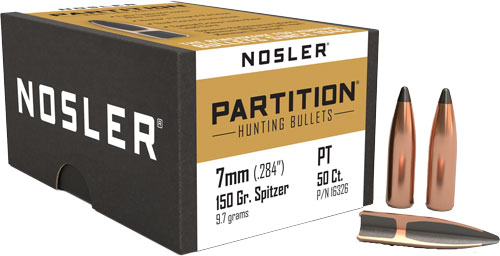 NOSLER BULLETS 7MM .284 – 150GR PARTITION 50CT