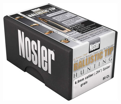 NOSLER BULLETS 6.5MM .264 – 100GR BALLISTIC TIP 50CT