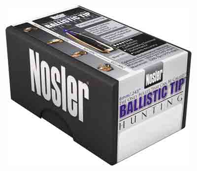 NOSLER BULLETS 6MM .243 – 55GR BALLISTIC TIP 250CT