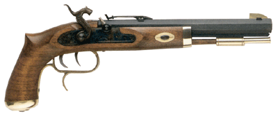 TRADITIONS TRAPPER PISTOL 50 – CAL PERCUSSION BLUED/HARDWOOD