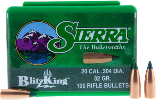 SIERRA BULLETS .20 CAL .204 – 32GR BLITZKING 100CT