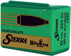 SIERRA BULLETS .22CAL .224 – 40GR BLITZKING 100CT