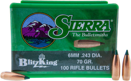 SIERRA BULLETS 6MM .243 – 70GR BLITZKING 100CT