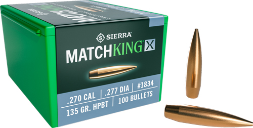 SIERRA BULLETS .270 CAL .277 – 135GR HPBT MATCHKING X 100CT