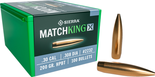 SIERRA BULLETS .30 CAL .308 – 200GR HP-BT MATCHKING X 100CT