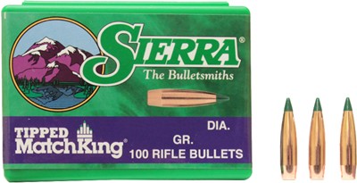 SIERRA BULLETS 6.5MM .264 – 130GR TIPPED MATCH KING 100CT